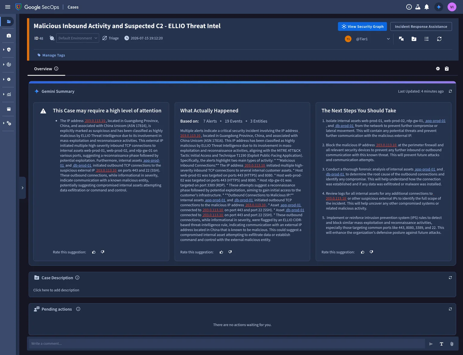ELLIO SecOps Response Integration for Google Security Operations