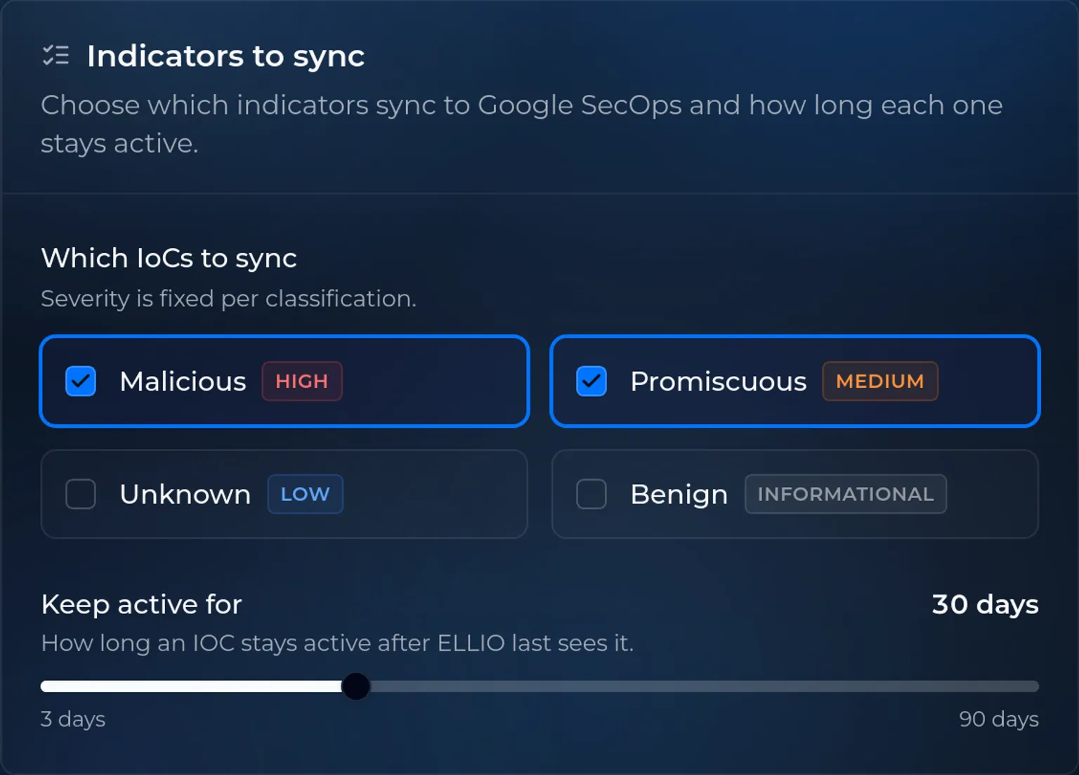 Google SecOps Configurable Indicator Decay